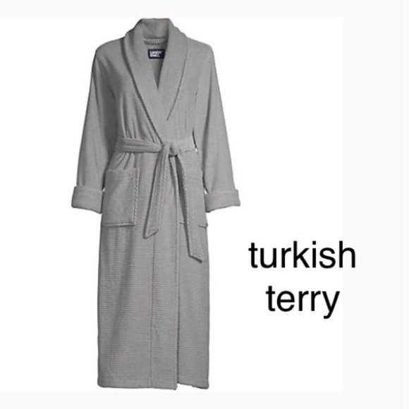 WOMANS PLUS TURKISH TERRY NUBBY COTTON LONG LENGTH ROBE - Picture 1 of 3